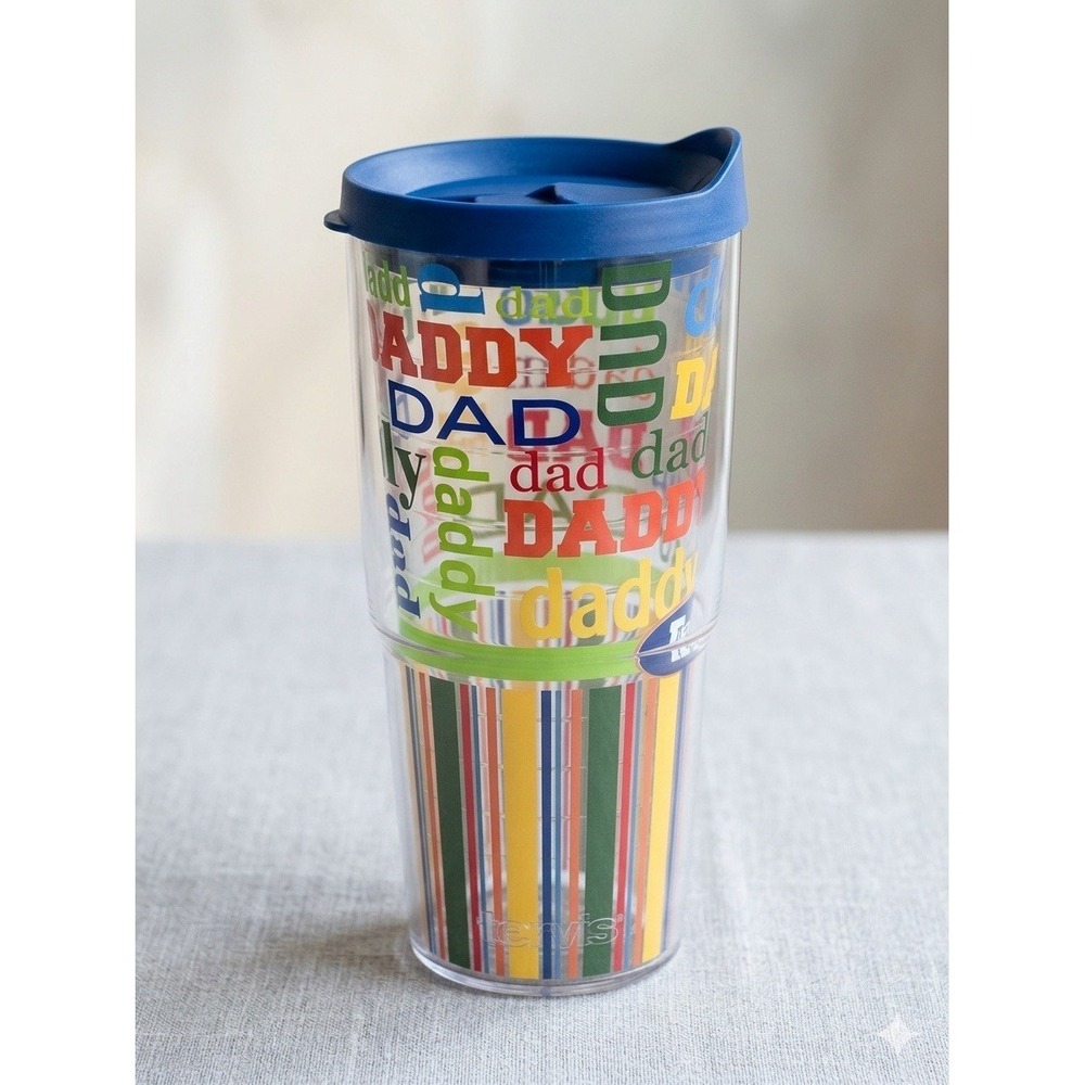 Tervis Fathers Day 'DAD' theme Tumbler - 24 oz w/ lid - excellent!